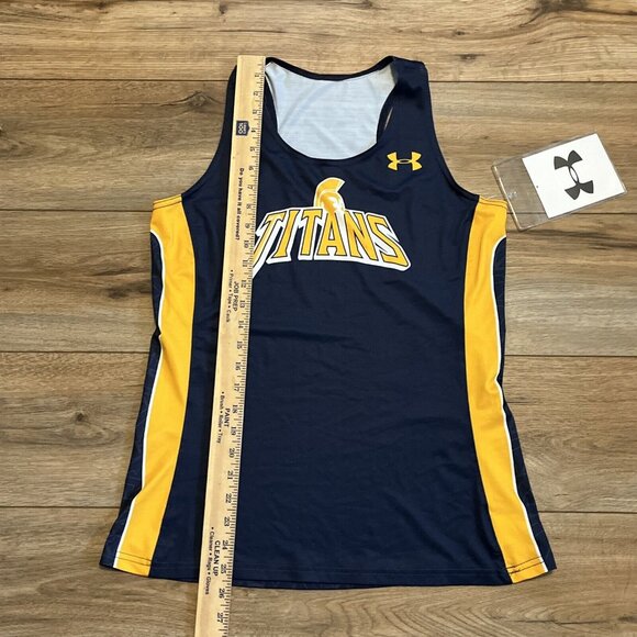 Women's Under Armour Titans Running Singlet SZ MEDIUM Racerback Track Blue - Picture 5 of 8